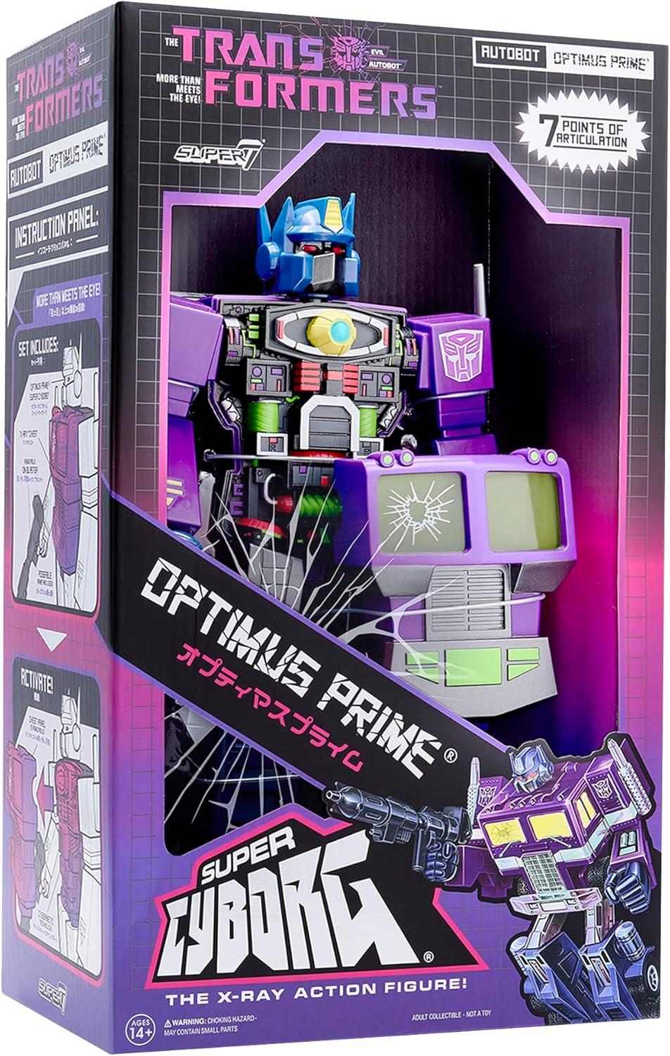 image:imageSuper7 Transformers Optimus Prime Shattered Glass Purple 11 in Super Cyborg Action Figure