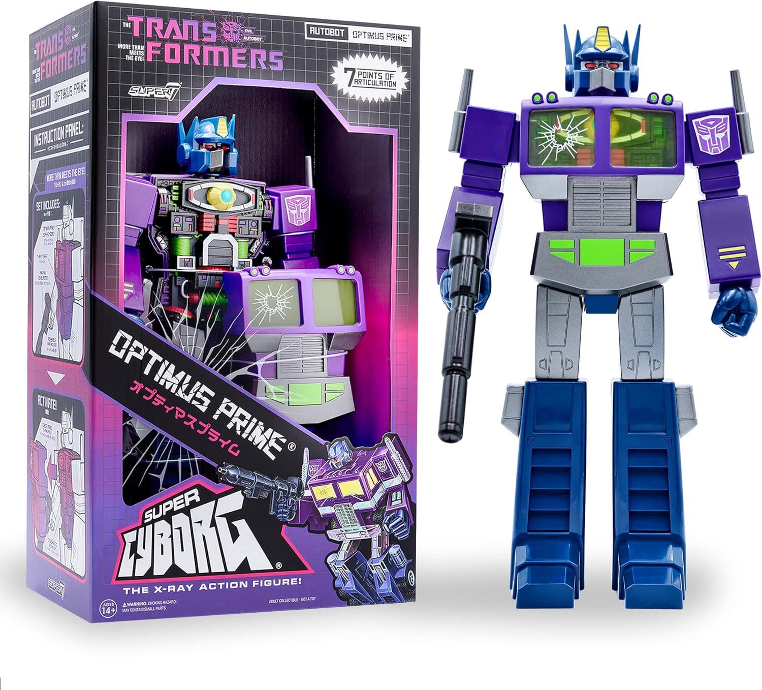 image:imageSuper7 Transformers Optimus Prime Shattered Glass Purple 11 in Super Cyborg Action Figure