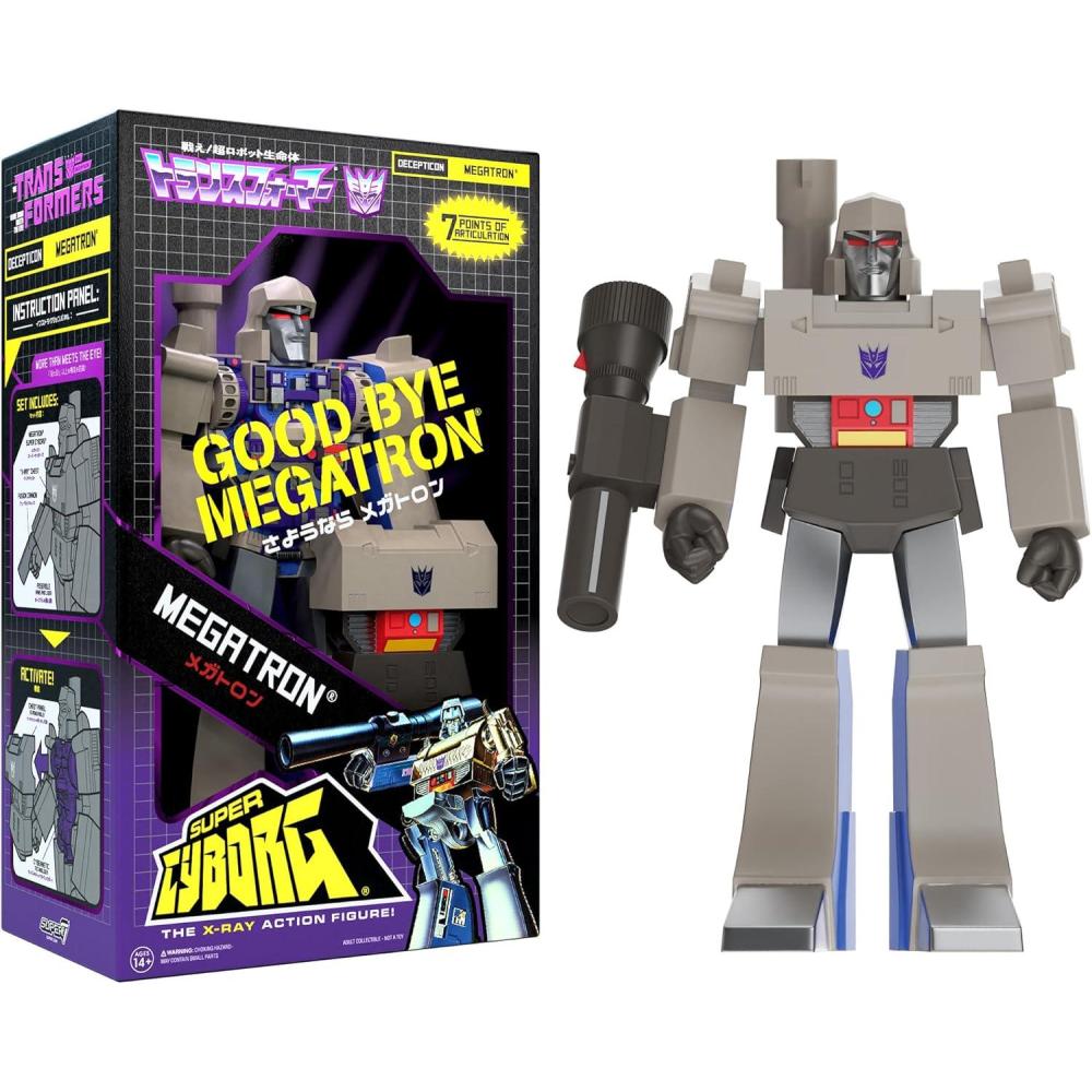 image:imageSuper7 Super Cyborg Transformers Bumblebee Clear 10 Transformers Action Figure Classic Cartoon Collectibles and Retro ToysSuper Cyborg Megatron