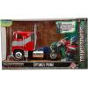 Jada Transformers Rise of The Beast 1:24 Optimus Prime w/Robot On Chassis Die-Cast Car, Toys for Kids and Adults