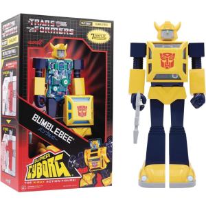 Super7 Super Cyborg Transformers Bumblebee (Clear) – 10″ Transformers Action Figure Classic Cartoon Collectibles and Retro Toys(Super Cyborg – Bumblebee)