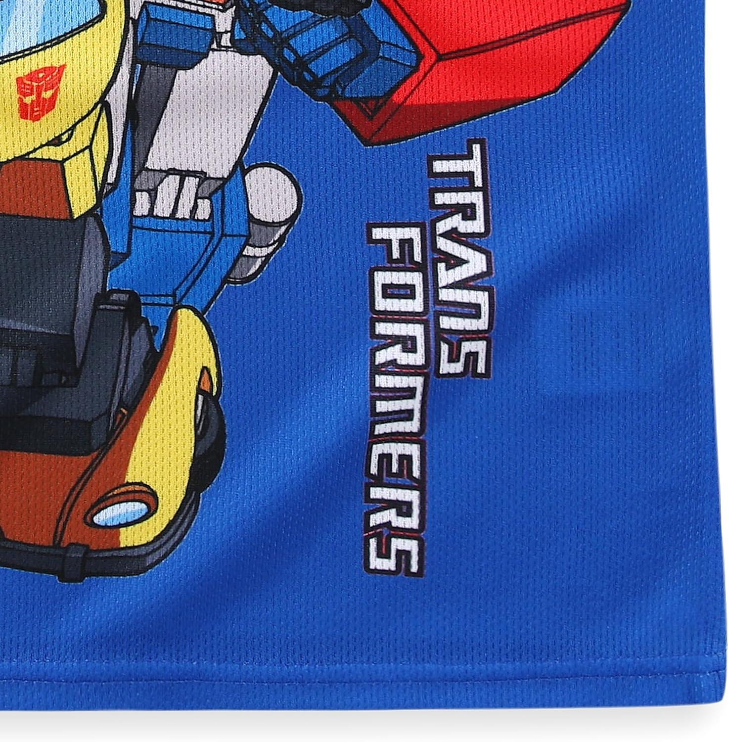 image:imageTRANSFORMERS Boys Jersey Tank Top Shirt and Mesh Short Set for Toddler and Big KidsBlue