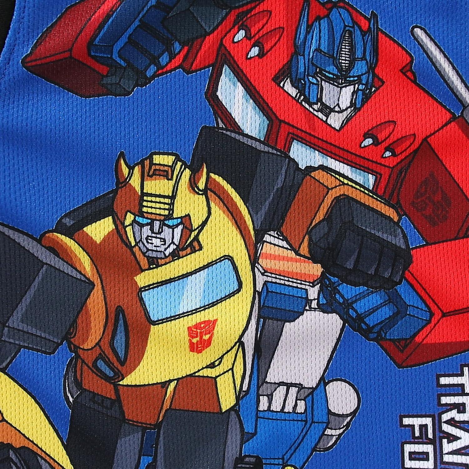 image:imageTRANSFORMERS Boys Jersey Tank Top Shirt and Mesh Short Set for Toddler and Big KidsBlue