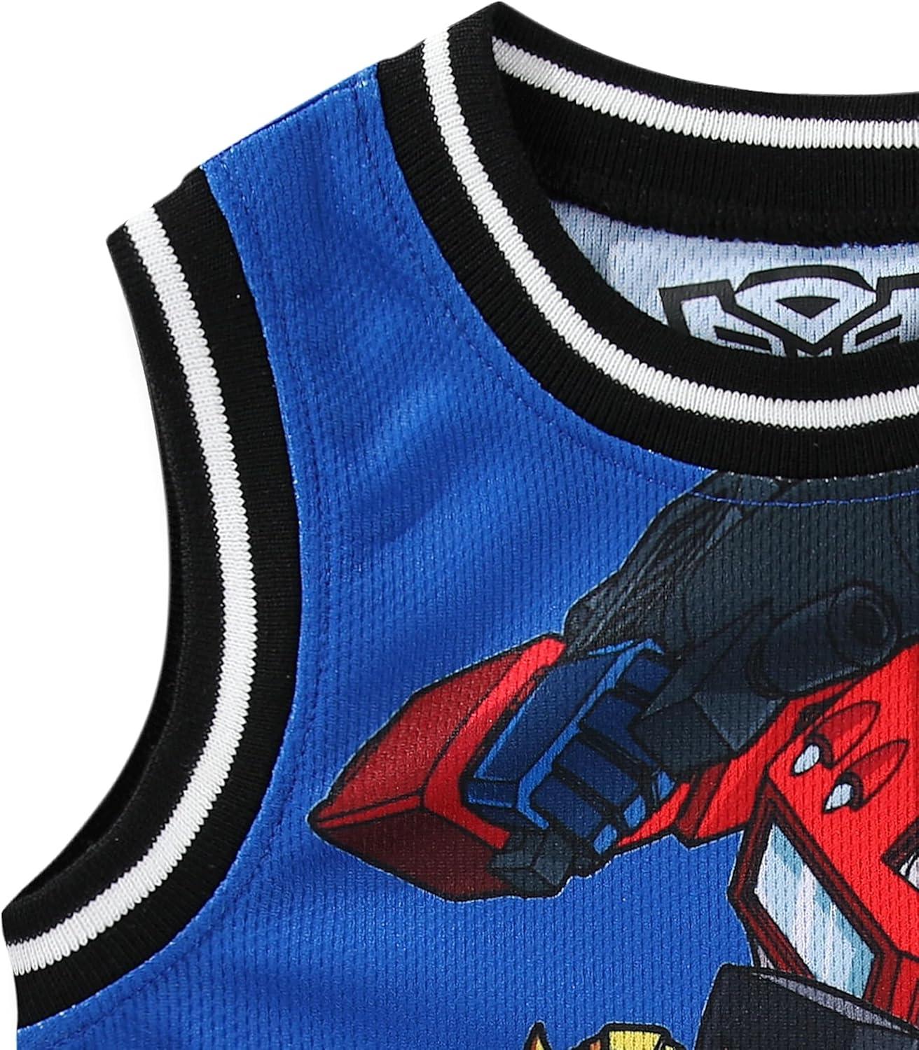 image:imageTRANSFORMERS Boys Jersey Tank Top Shirt and Mesh Short Set for Toddler and Big KidsBlue