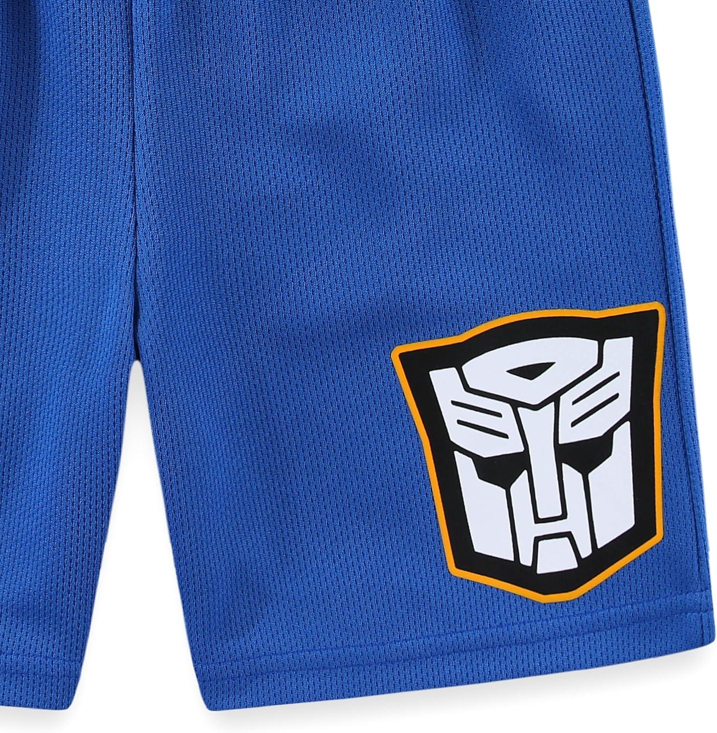 image:imageTRANSFORMERS Boys Jersey Tank Top Shirt and Mesh Short Set for Toddler and Big KidsBlue