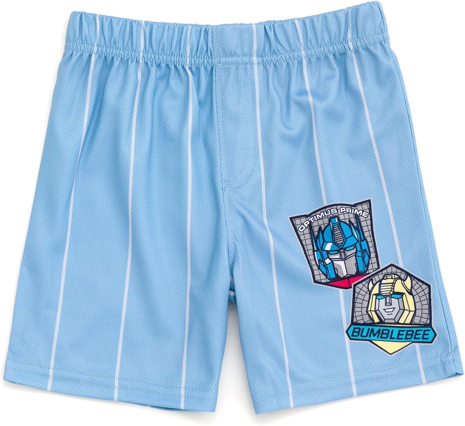 image:imageTransformers Athletic Mesh Jersey Tank Top and Basketball Shorts Outfit Set Toddler to Big Kid Sizes 2T 1012Light Blue