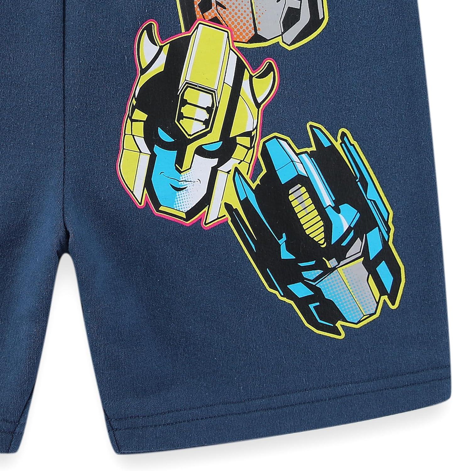 image:imageTransformers Boys French Terry Short Sleeve TShirt and Short Set for Big KidsBlue