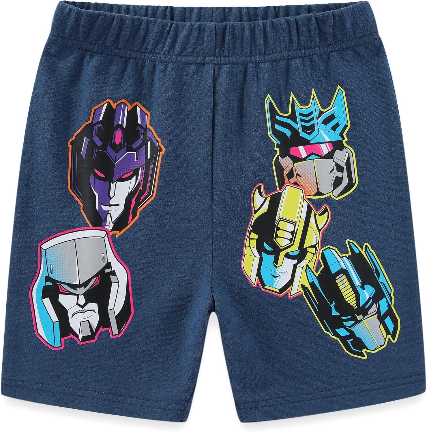 image:imageTransformers Boys French Terry Short Sleeve TShirt and Short Set for Big KidsBlue