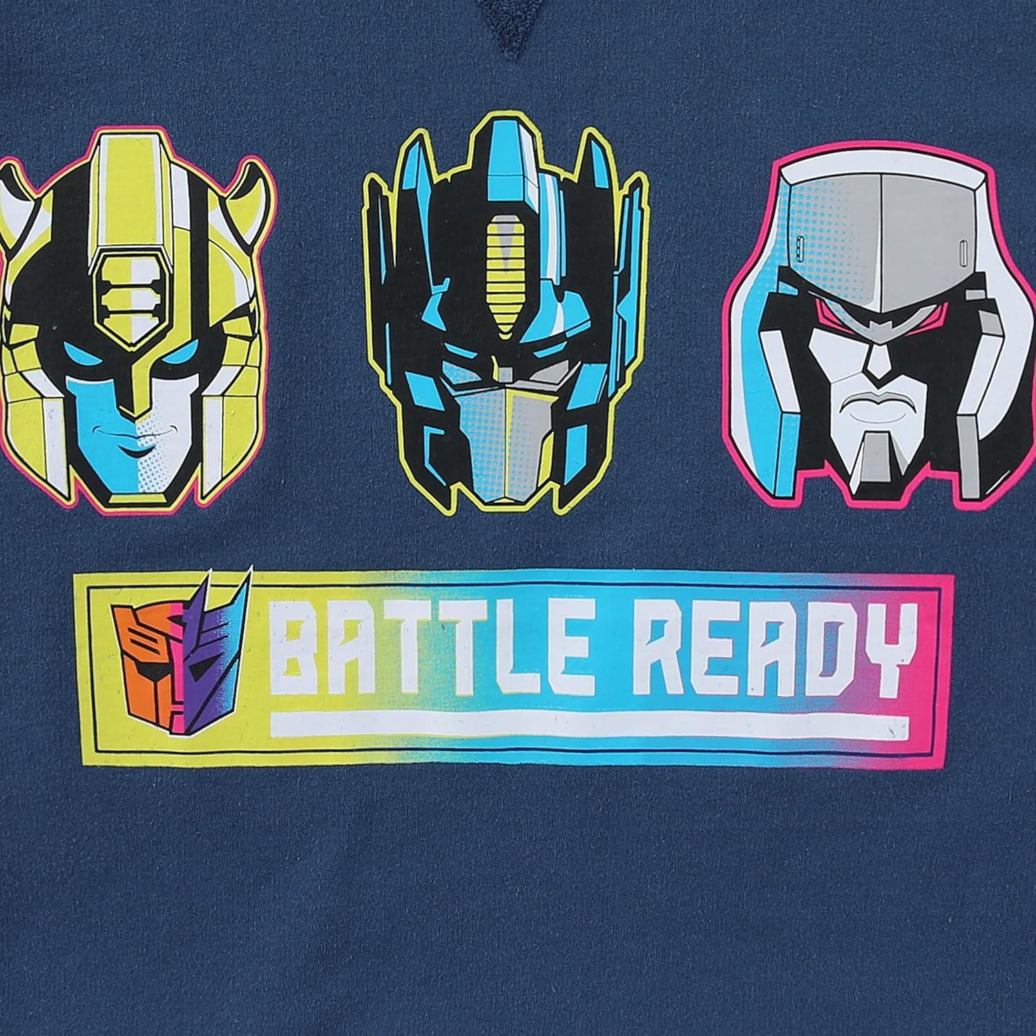 image:imageTransformers Boys French Terry Short Sleeve TShirt and Short Set for Big KidsBlue