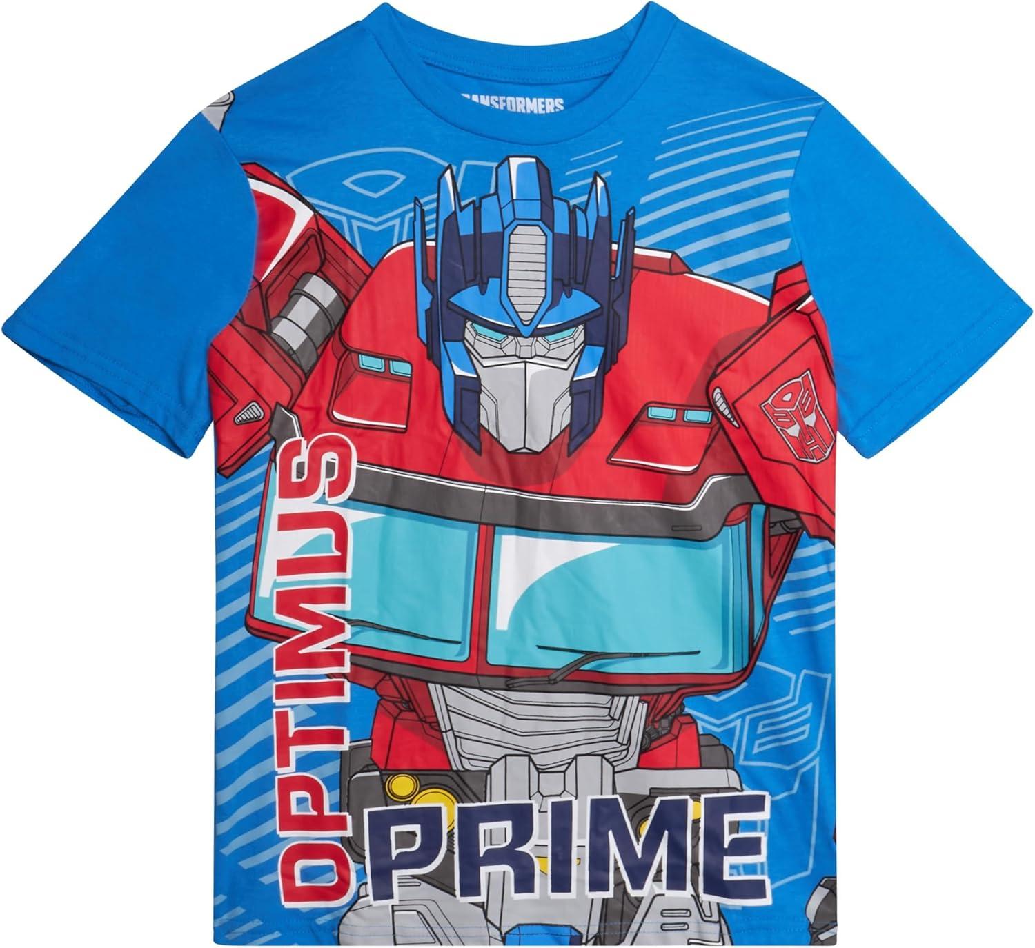 image:imageTransformers Boys TShirt 2 Pack Optimus Prime Bumble Bee Autobot Graphic Tee Short Sleeve Shirt for ToddlerBoys 3T16Transformer Heather GreyBlue