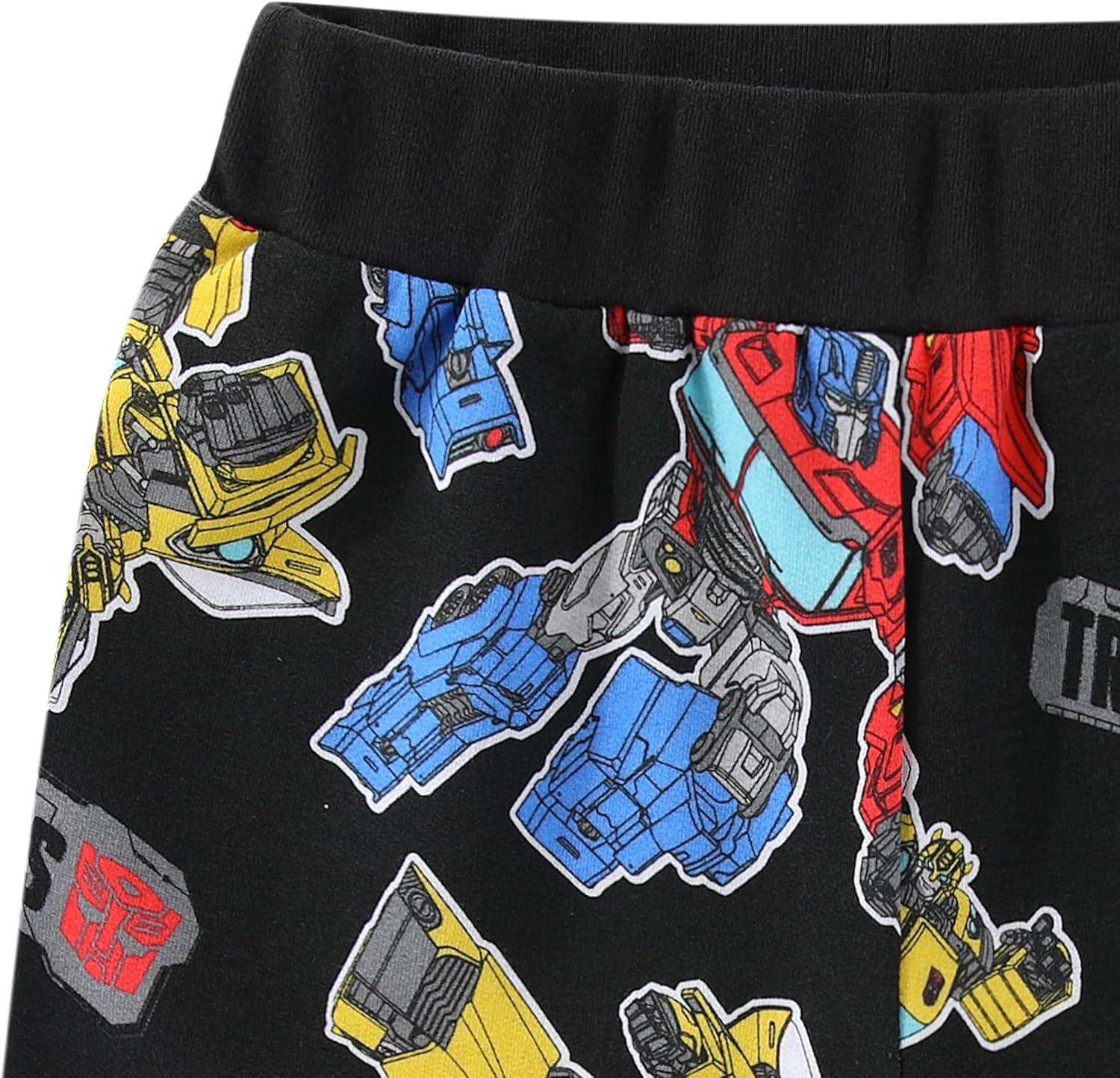 image:imageTransformers Optimus Prime Bumblebee Boys Short Sleeve TShirt and Shorts Set for Toddler to Big KidsBlackGrey