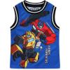 TRANSFORMERS Boys Jersey Tank Top Shirt and Mesh Short Set for Toddler and Big Kids(Blue)