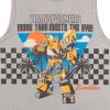 Transformers Boys 5-12 Blue Cotton Blend Modern Short Sleeve Shirt Tank Top and Shorts 3 Pack Bundle Set for Kids(Black and Grey)