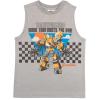 Transformers Boys 5-12 Blue Cotton Blend Modern Short Sleeve Shirt Tank Top and Shorts 3 Pack Bundle Set for Kids(Black and Grey)