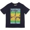Transformers Boys 5-12 Blue Cotton Blend Modern Short Sleeve Shirt Tank Top and Shorts 3 Pack Bundle Set for Kids(Navy Blue and Sky Blue)