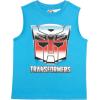 Transformers Boys 5-12 Blue Cotton Blend Modern Short Sleeve Shirt Tank Top and Shorts 3 Pack Bundle Set for Kids(Navy Blue and Sky Blue)