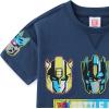 Transformers Boys French Terry Short Sleeve T-Shirt and Short Set for Big Kids(Blue)