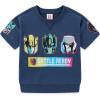 Transformers Boys French Terry Short Sleeve T-Shirt and Short Set for Big Kids(Blue)