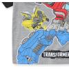 Transformers Optimus Prime Bumblebee Boys Short Sleeve T-Shirt and Shorts Set for Toddler to Big Kids(Black/Grey)