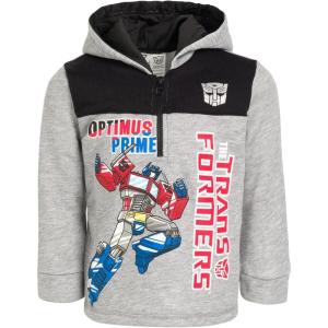 Transformers Optimus Prime Bumblebee Megatron Half Zip Pullover Hoodie Toddler to Big Kid(Gray)