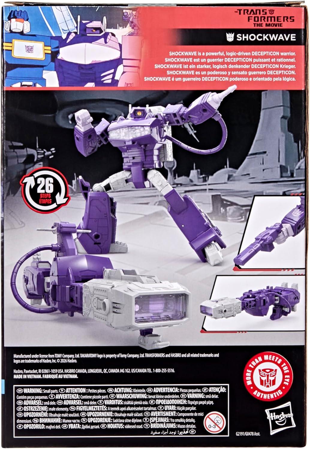 image:imageTransformers Studio Series The The Movie Shockwave Voyager Class 65Inch Converting Action Figure Robot Toys for Ages 8