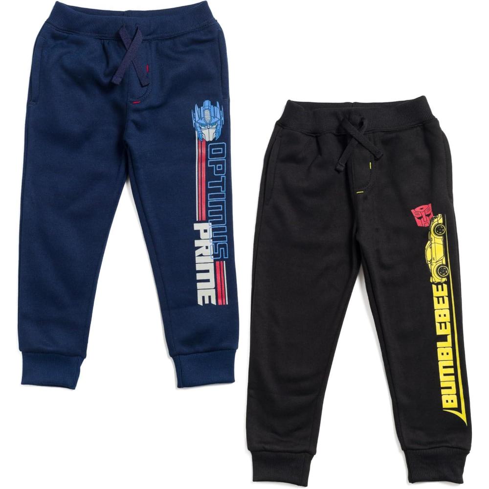 image:imageTransformers Boys Fleece 2Pack Jogger Pants Toddler to Big KidBlue Black