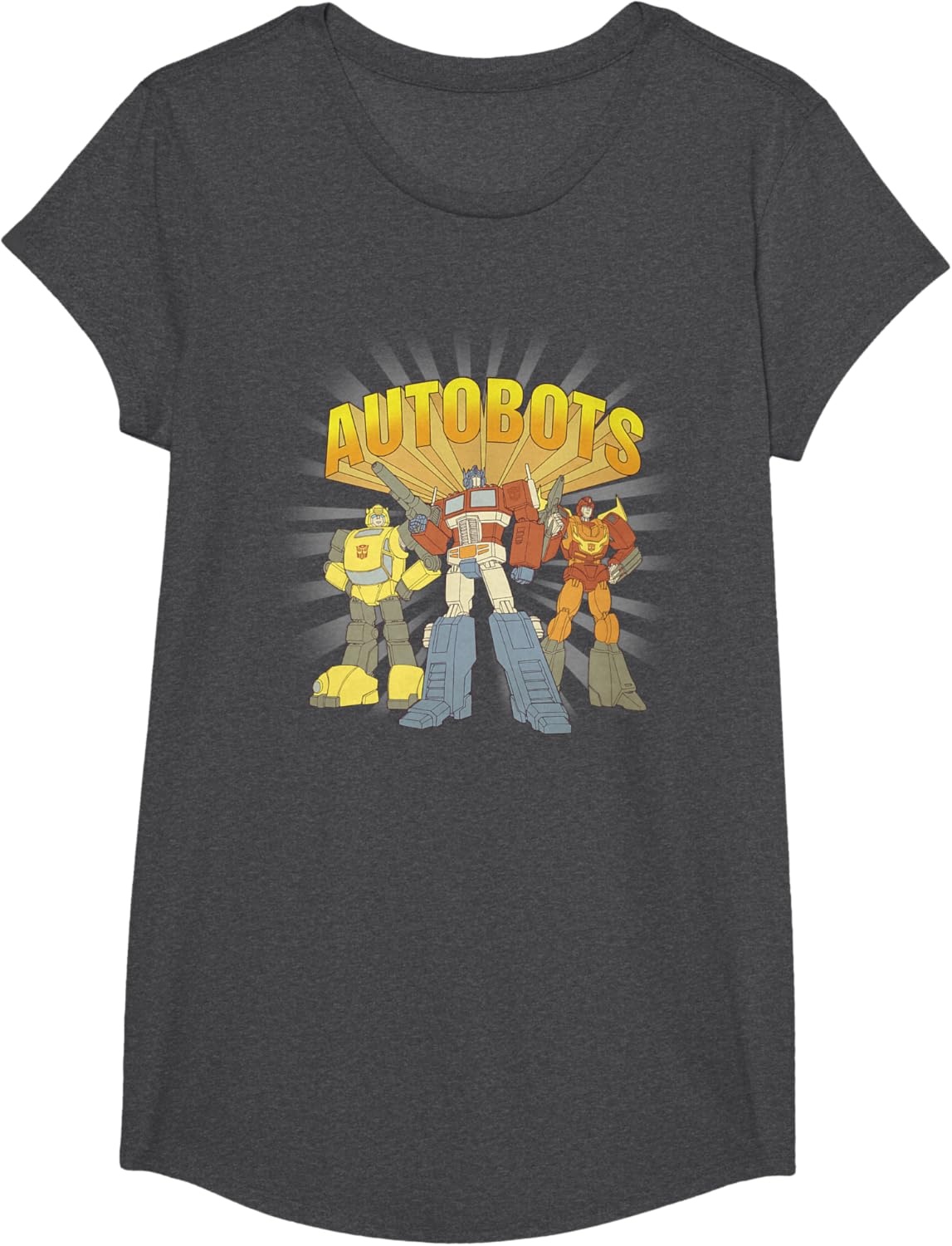 image:imageTransformers Autobots Trio Retro Cartoon Group Shot TShirtDark Heather Grey