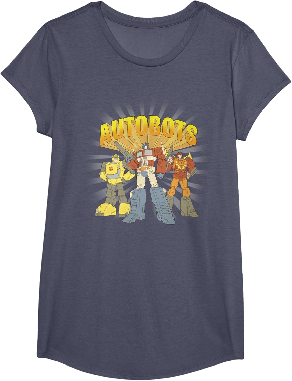 image:imageTransformers Autobots Trio Retro Cartoon Group Shot TShirtHeather Blue