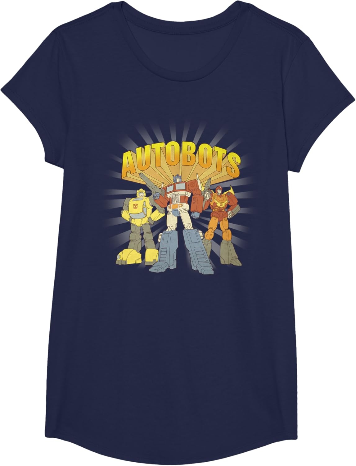 image:imageTransformers Autobots Trio Retro Cartoon Group Shot TShirtNavy Blue
