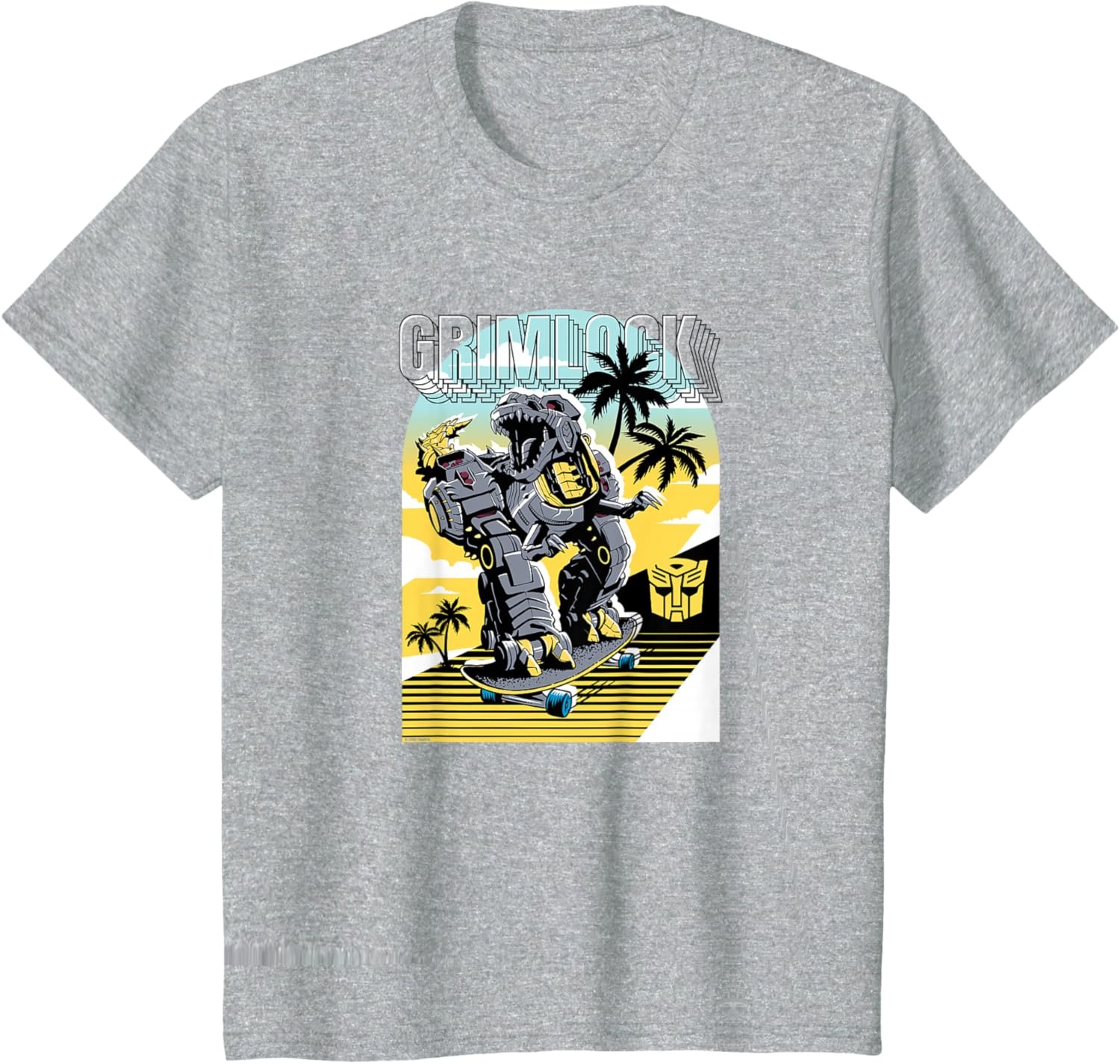 image:imageTransformers Grimlock Skating Portrait TShirtHeather Grey