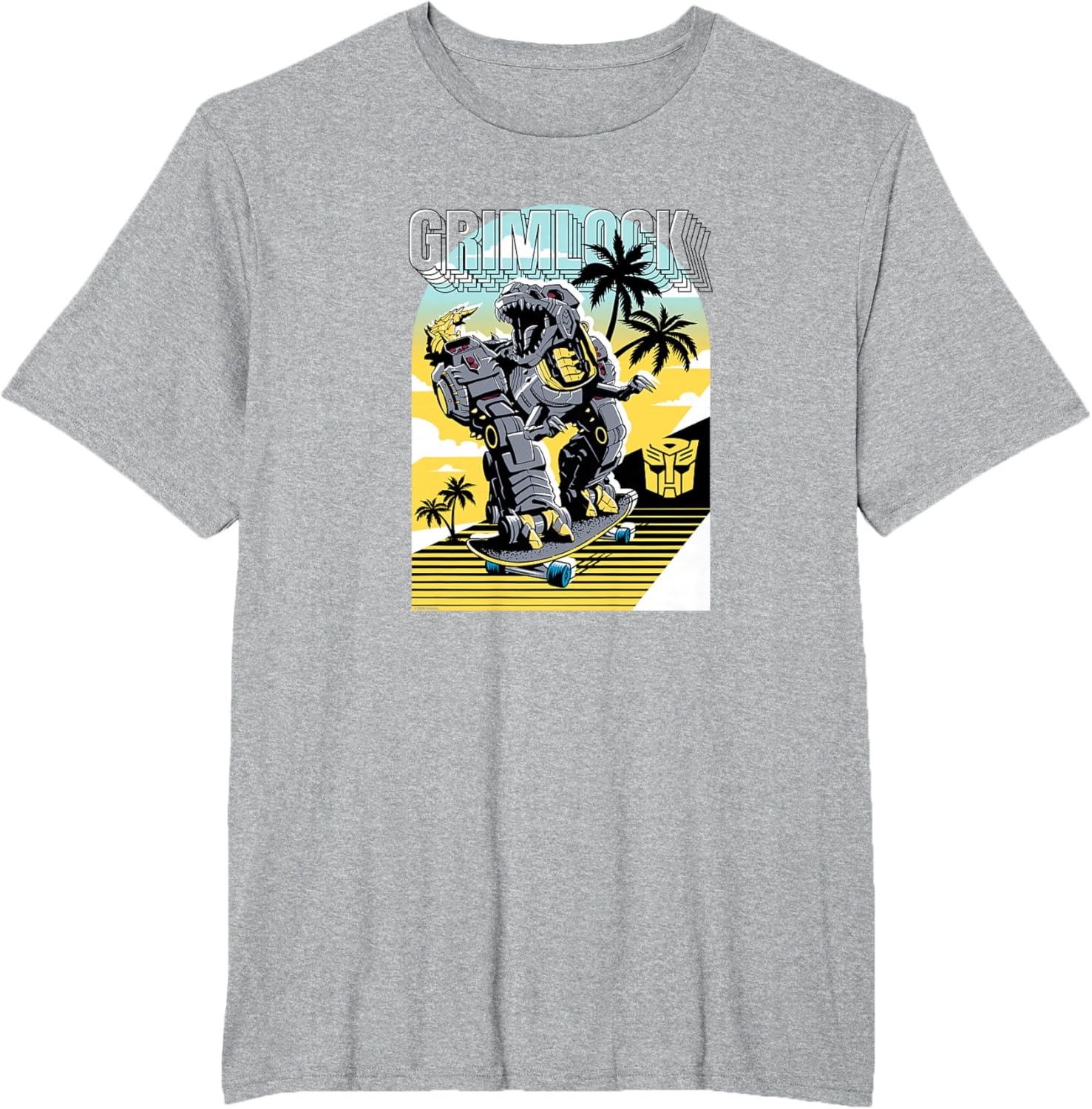 image:imageTransformers Grimlock Skating Portrait TShirtHeather Grey