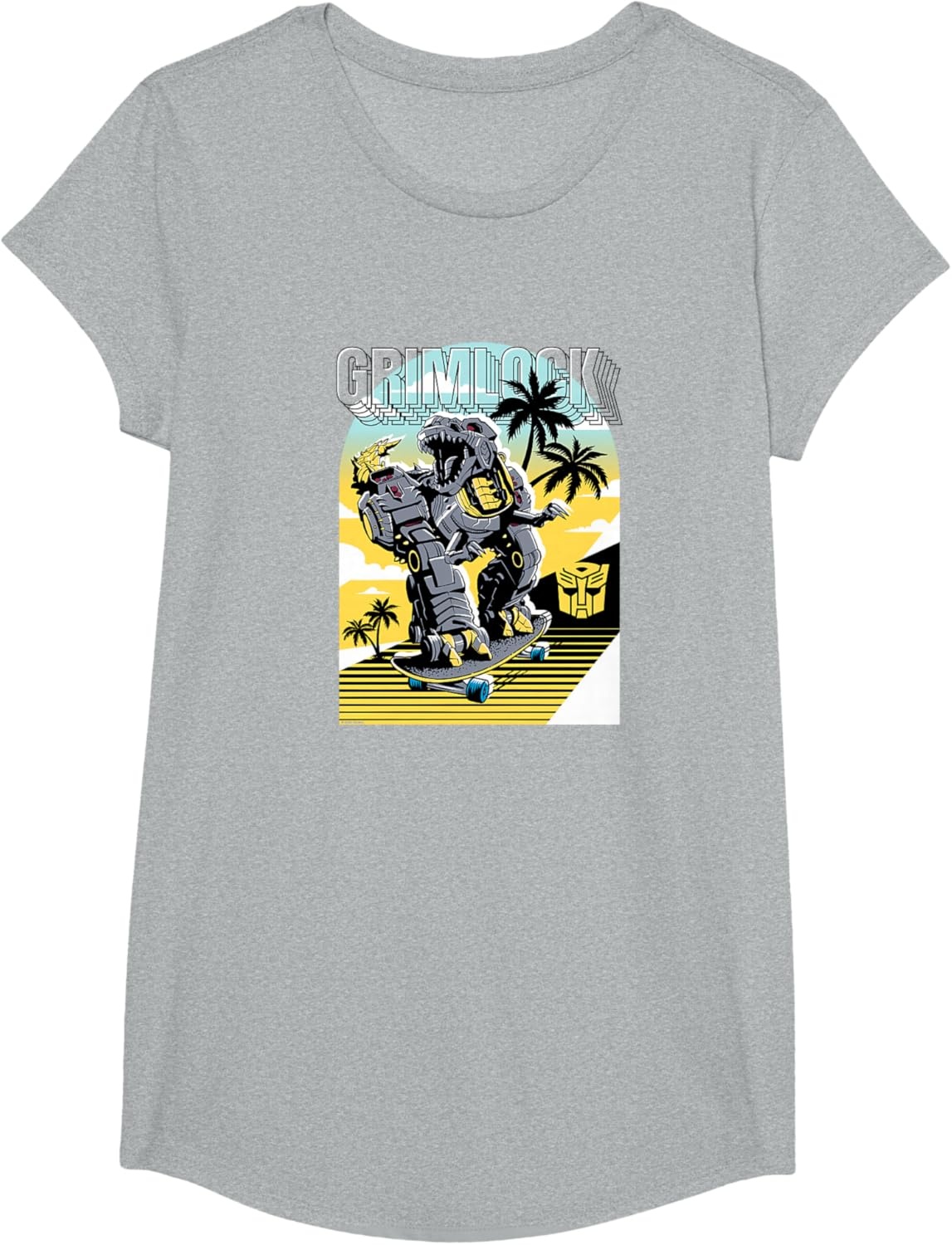 image:imageTransformers Grimlock Skating Portrait TShirtHeather Grey