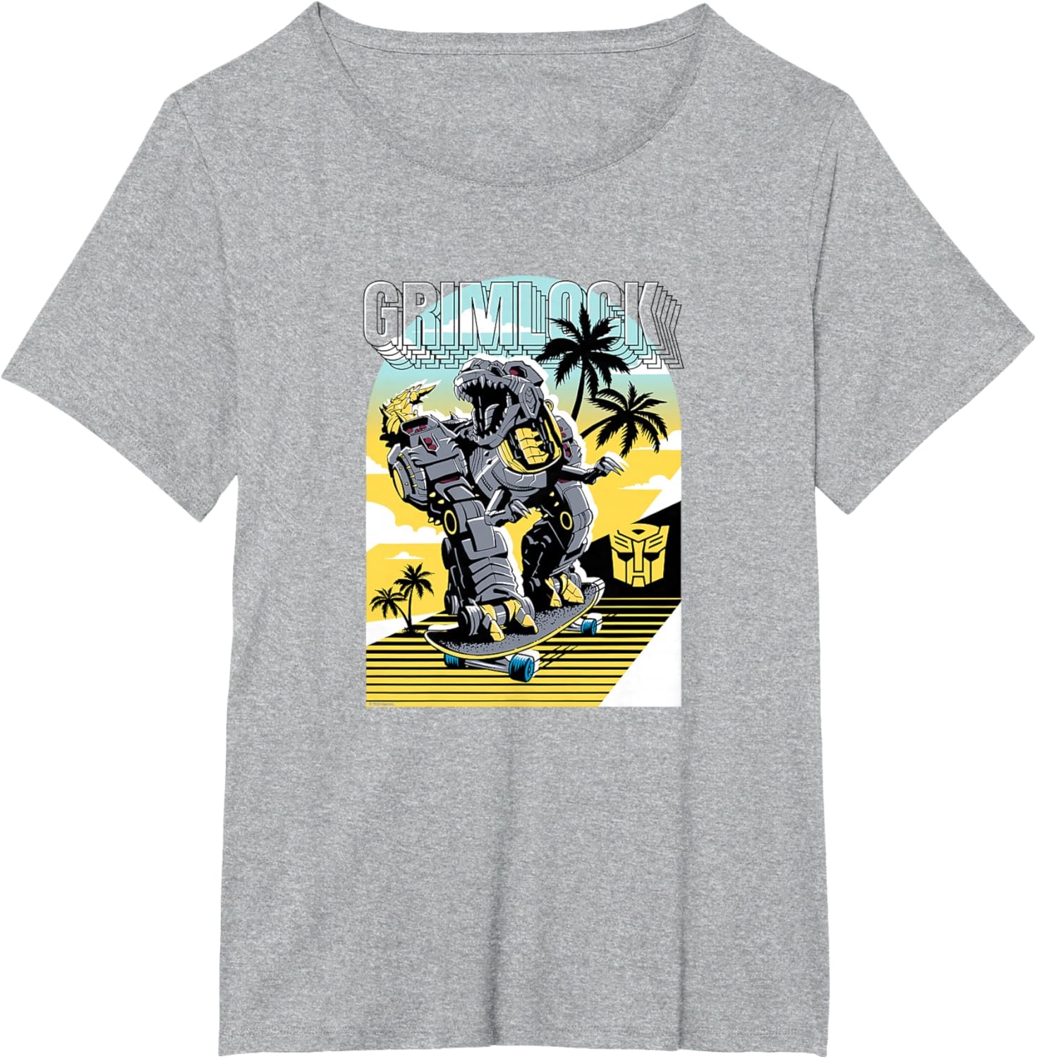 image:imageTransformers Grimlock Skating Portrait TShirtHeather Grey