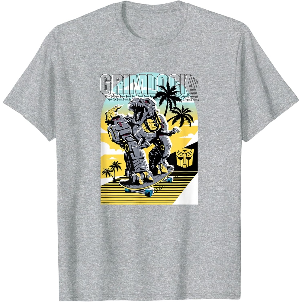 image:imageTransformers Grimlock Skating Portrait TShirtHeather Grey