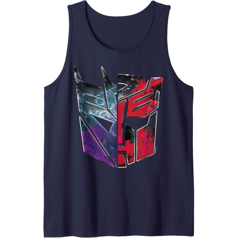 image:imageTransformers War For Cybertron Decepticon Autobot Split Tank TopNavy Blue