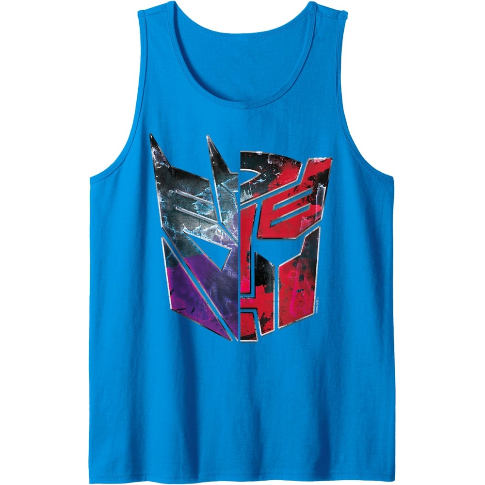 image:imageTransformers War For Cybertron Decepticon Autobot Split Tank TopSapphire Blue