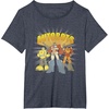 Transformers Autobots Trio Retro Cartoon Group Shot T-Shirt(Heather Blue)
