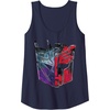 Transformers: War For Cybertron Decepticon Autobot Split Tank Top(Navy Blue)