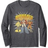 Transformers Autobots Trio Retro Cartoon Group Shot Long Sleeve T-Shirt(Dark Heather Grey)
