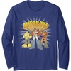 Transformers Autobots Trio Retro Cartoon Group Shot Long Sleeve T-Shirt(Navy Blue)