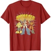 Transformers Autobots Trio Retro Cartoon Group Shot T-Shirt(Cranberry Red)