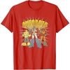 Transformers Autobots Trio Retro Cartoon Group Shot T-Shirt(Red)