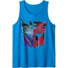 Transformers: War For Cybertron Decepticon Autobot Split Tank Top(Sapphire Blue)