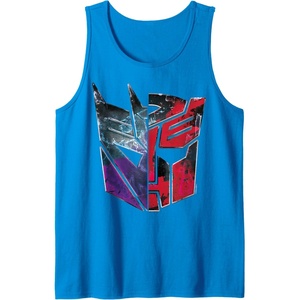 Transformers: War For Cybertron Decepticon Autobot Split Tank Top(Sapphire Blue)