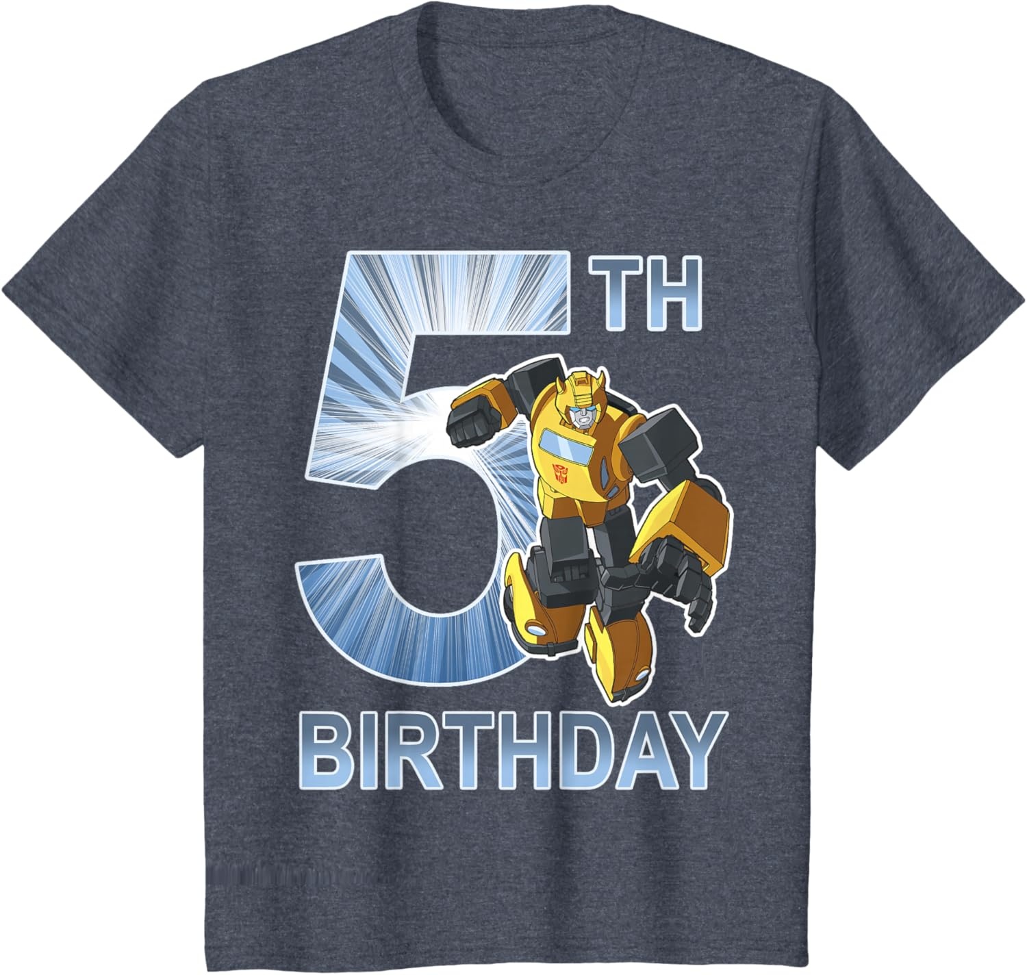 image:imageTransformers Bumblebee 5th Birthday Vintage TShirt SmallHeather Blue