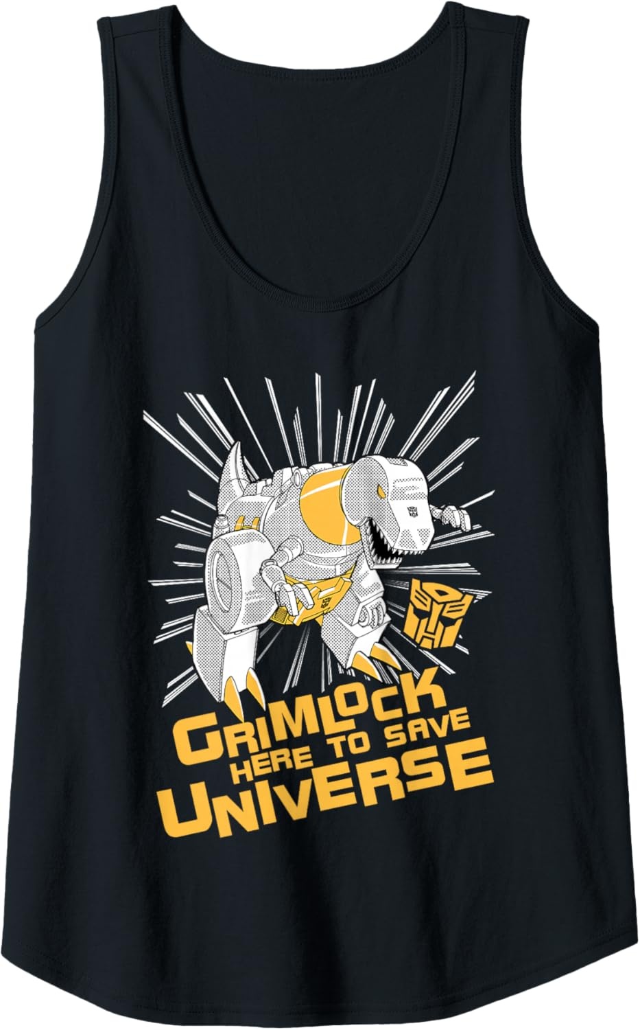 image:imageTransformers Grimlock Here To Save Universe Retro Vintage Tank TopBlack