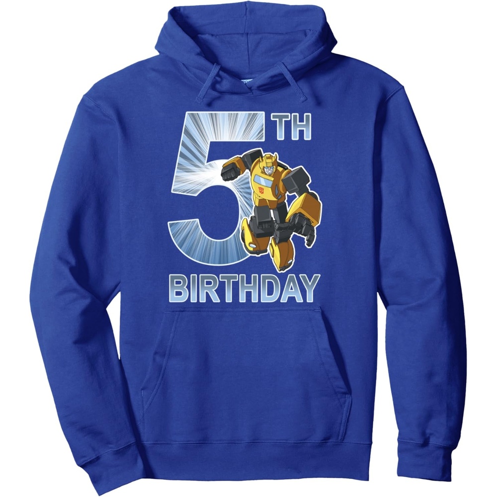 image:imageTransformers Bumblebee 5th Birthday Vintage Pullover HoodieRoyal Blue