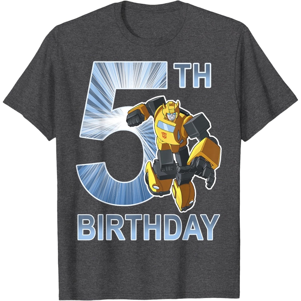 image:imageTransformers Bumblebee 5th Birthday Vintage TShirt SmallDark Heather Grey