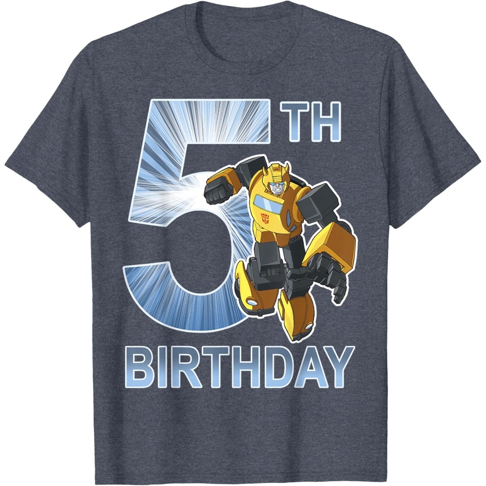 image:imageTransformers Bumblebee 5th Birthday Vintage TShirt SmallHeather Blue