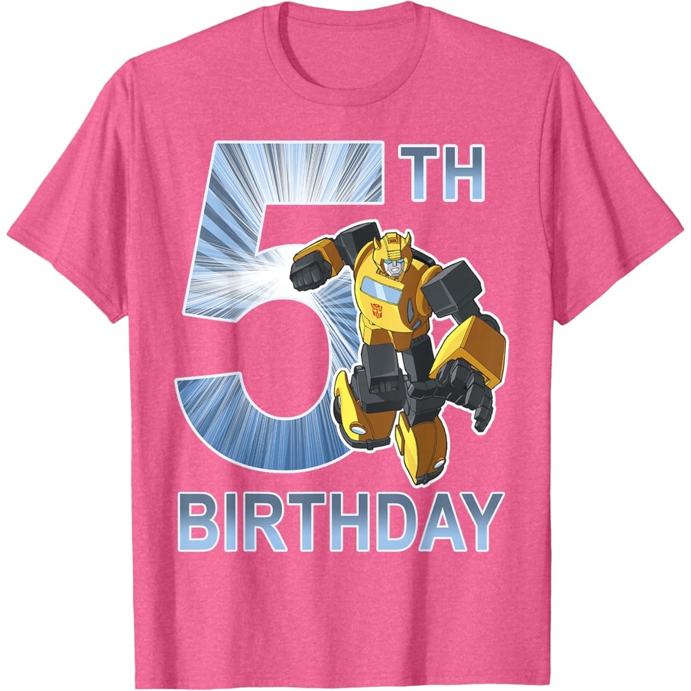 image:imageTransformers Bumblebee 5th Birthday Vintage TShirt SmallPink Heather